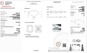 2.04 ct Radiant Cut Lab-Grown Diamond IGI Certified E Color VS2 Clarity Lab-Stone - Product Image 5