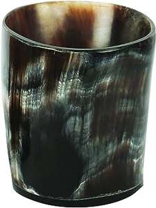 Hecho a mano vaca cuerno de búfalo vikingo vasos ecológicos tamaño personalizado corto Color Natural boda - Product Image 2