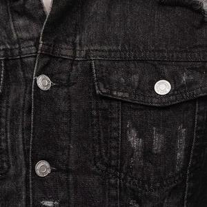 Veste en jean pour homme de haute qualité, respirante, séchage rapide, logo avant, style tendance de rue, vêtement d'extérieur pour un look décontracté au quotidien - Product Image 6