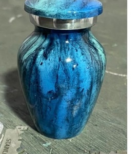 Small <b>Urn</b> <b>for</b> Human <b>Ashes</b> - Handcrafted <b>Mini</b> Cremation <b>Urns</b> <b>for</b> <b>Ashes</b> - Perfect <b>Urn</b> <b>for</b> Men & Women (Arctic Blue Small) - Product Image 6