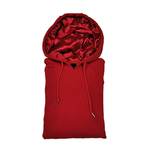 Nuevo personalizado de alta calidad Unisex en relieve con capucha de seda completa forrado de satén sudaderas con capucha cómodas sudaderas transpirables para hombres OEM - Product Image 5