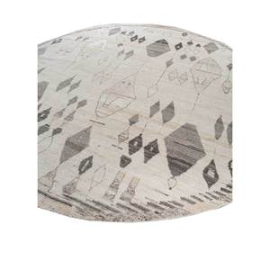 Alfombra de Lana Anudada a Mano de Gran Tamaño AKWL-1374, Diseño Geométrico 3D Color Marfil, para Sala de Estar, Pasillo, Diseño Rectangular Tipo Rompecabezas - Product Image 2