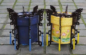 โคมไฟไม้ออกแบบได้ตามต้องการโคมไฟผ้าไหมสไตล์เวียดนามแบบแขวนกลางแจ้งโคมไฟสีสันสดใสสำหรับตกแต่งวันหยุด - Product Image 6