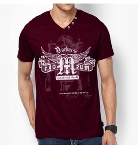 160 gsm diseño Camisetas impresas Logotipo personalizado Color sólido mezcla de tamaños Camisetas 100% Algodón puro Venta al por mayor Camisetas en blanco con cuello en V para hombres - Product Image 2