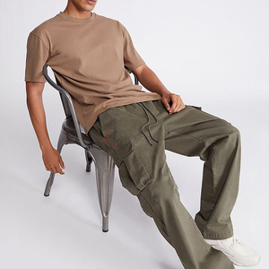 T-shirt en coton épais pour hommes T-shirt vierge surdimensionné T-shirt graphique sérigraphié personnalisé de haute qualité - Product Image 2