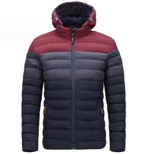 แจ็กเก็ตขนเป็ดด้านหน้าสำหรับผู้ชายบุนวมกันลมใส่เล่นกีฬากลางแจ้งฤดูหนาวแบบกำหนดเองได้ - Product Image 4