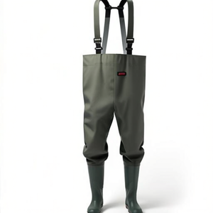 Olive Green Fishing <b>Waders</b> Size 45 PVC on Polyester Backing Fabric Pack Size 3500 - Product Image 2