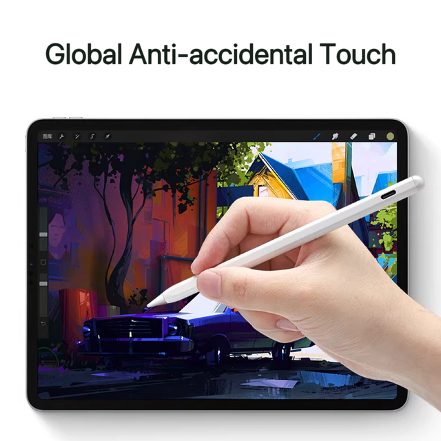 New Metal Stylus Pen Supports Magnetic Type-C Charging for iPad Tablets with Palm Rejection & Tilt Angle Sensing