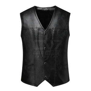 Nueva moda personalizada hombres Chaleco de cuero último mejor calidad diseño hombres Chaleco de cuero para la venta - Product Image 1