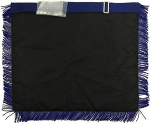 Delantal Masónico Azul de Lujo para Maestro Masón, con Bordado a Máquina, Flecos y Magnético (Azul Marino) - Product Image 5