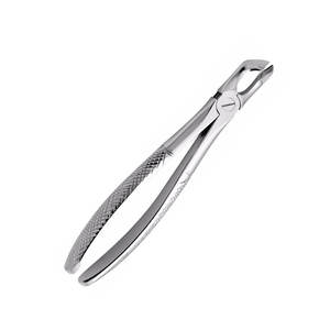 Fórceps de extracción Dental de calidad de exportación No. 17 Molar inferior Acero inoxidable Mango dentado cruzado ergonómico Herramientas de cirugía dental - Product Image 4