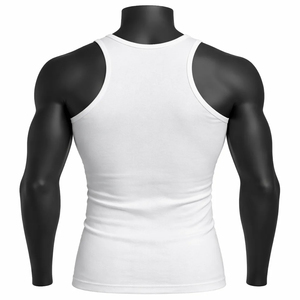 Men's <b>White</b> Solid O-Neck Knitted <b>Tank</b> <b>Top</b> Casual Sleeveless Shirt Men's <b>white</b> cotton <b>tank</b> <b>top</b> Sleeveless casual summer <b>top</b> - Product Image 2