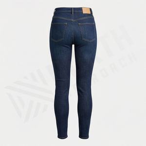 Pantalons en jean skinny pour femmes de haute qualité, taille mi-haute, décontractés, en coton, jeans pour femmes, style uni, crayon, couleur personnalisée, coupe extensible - Product Image 6