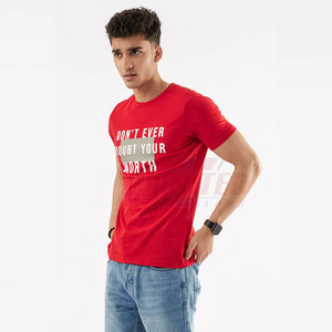 T-shirt à manches courtes en mélange de coton 100% pour hommes de qualité supérieure, vêtements quotidiens décontractés et sportifs - Product Image 2