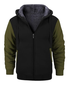 เสื้อฮู้ดผู้ชายบุขนแกะ หนา อุ่นสบาย สำหรับฤดูหนาว ลายพิมพ์ดิจิทัล สไตล์ลำลอง แนวสปอร์ต - Product Image 1