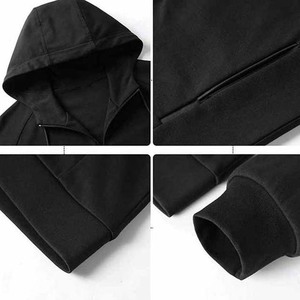 Ensemble à fermeture éclair unie pour hommes survêtements vêtements de sport vêtements d'entraînement et de jogging coton prix de gros hiver hommes survêtement - Product Image 5