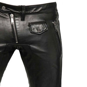 Pantalon en similicuir taille moyenne pour femmes à la mode Toile légère extensible Élégant pour des tenues décontractées - Product Image 4
