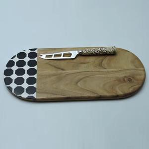 Logo personnalisé du fabricant Planche à découper en bois pour fromage Pierre d'ardoise noire naturelle Laser alimentaire Pcs Pack Ustensiles de cuisine Hacher - Product Image 3