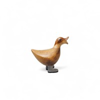 Vente en gros de sculptures de canetons en racine de bambou de style nordique, écologiques, sculptées et peintes, personnalisables, décoration d'intérieur