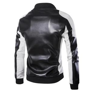 Nuevo abrigo de cuello levantado para hombre, chaqueta de cuero informal a juego de diferentes colores, ropa de carreras de moda, chaqueta de cuero PU - Product Image 3