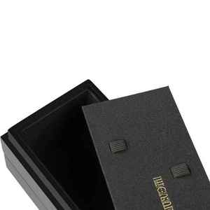 Multi Layers Packaging Customized Gift <b>Box</b> Metal <b>Sticker</b> MDF <b>Black</b> Storage Metal Wood Jewelry <b>Box</b> - Product Image 1