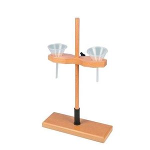 Soporte de laboratorio de madera para doble embudo - Product Image 1
