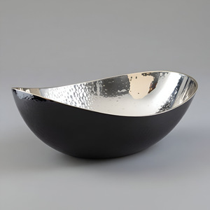 ชามก้นลึกอลูมิเนียมสีทองสีดำสุดหรูเป็นมิตรกับสิ่งแวดล้อมจานตกแต่งหรูหราปลอดภัยสำหรับแผ่นตกแต่งโต๊ะที่ซับซ้อน - Product Image 4