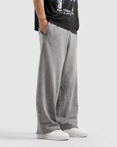 Pantalon de survêtement décontracté pour homme, coupe ample, jambe droite, tendance, taille élastique, design brodé, nouveau style printemps-automne, jambe large, long - Product Image 1