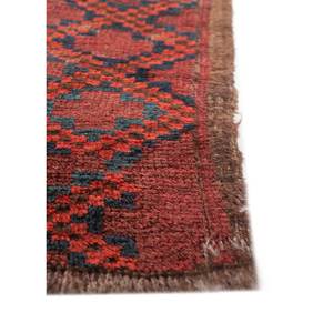 Tapis en laine noué à la main Kiaan grande surface, rouge-orange, géométrique abstrait, rectangulaire, pour la maison, l'entrée, le couloir, le salon, 9x12 pouces - Product Image 4