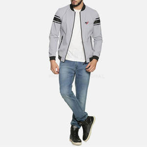 2025 Blouson aviateur décontracté à col montant pour hommes 100% Polyester surdimensionné à vendre - Product Image 3