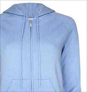 100% cachemire/laine/mérinos pull à capuche pour femme 24106 - Product Image 3