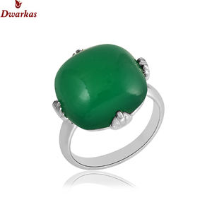 Nouveau design de bague en pierres précieuses bijoux en argent sterling avec calcédoine Chryso bagues pour femmes - Product Image 4