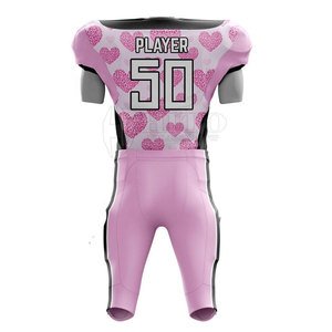 Conjunto de fútbol americano personalizado duradero para entrenamiento y partidos Conjunto de Jersey y pantalón de fútbol americano con transferencia de calor personalizada - Product Image 2