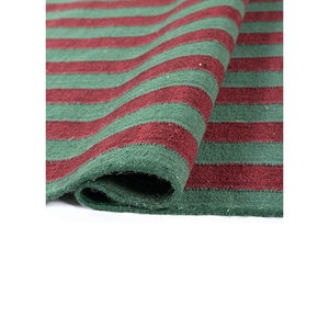 Tapis en laine tissée plate verte à carreaux, viscose rayée de haute qualité pour la maison, tapis rectangulaire 9x12 pour salon/chambre - ADWL-1315 - Product Image 2
