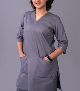 Uniforme Médico de Verano de Alta Calidad para Enfermeros y Doctores Unisex, Manga Corta, Material de Poliéster y Spandex - Product Image 5