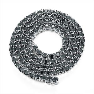 Élégant collier de tennis en or blanc 10 carats diamants de laboratoire fabriqués à la main en Inde pour des femmes élégantes et sophistiquées - Product Image 3