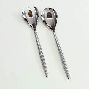 Juegos de ensalada de metal de diseño premium con mango forjado, tenedor y cuchara para bodas y fiestas, juegos de servidor de ensalada - Product Image 6