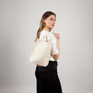 9\" Eco-Friendly Compact Cotton Tote Recyclable Daily Use Tote Long Rope Handle Screen Printing Letter for Advertising Gift - Product Image 2