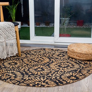 Mantel Individual Redondo de Corcho Natural Premium con Diseño Floral Impreso, Resistente al Calor, Ecológico, para Decoración de Mesa de Comedor - Product Image 3