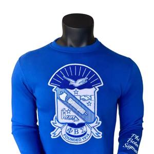 Sudadera Universitaria Personalizada con Cuello Redondo para Hombre, Talla Grande, 100% Algodón, Cuello Redondo con Aplique de Chenilla Bordado, Temporada de Invierno - Product Image 4