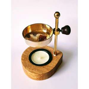 Brûleur d'encens en métal Base dure faite à la main enduite de couleur noire à 2 niveaux parfaite pour les accessoires de table élégants outil de haute qualité - Product Image 6