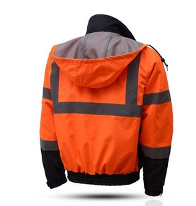 Usine directe 100% Polyester Construction sécurité hiver travail veste sécurité vestes réfléchissantes en plein air chaud vêtements de sécurité - Product Image 4