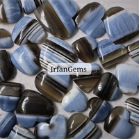 Lot en gros de cabochons d'opale bleue naturelle, pierres précieuses en vrac pour bijoux en fil, pierres précieuses de guérison, origine États-Unis, pierre d'opale