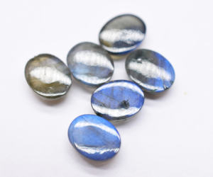 Cabochons ovales de feu flashy en pierres précieuses en labradorite naturelle 9x7mm 1.75cts pour bijoux - Product Image 5