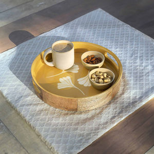 Plateau de service en bois fabriqué à la main avec bois MDF et plateau décoratif Meena Work Top avec artisanat en résine peinte à la main - Product Image 3