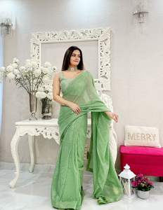 Fournisseur en gros de tissu Georgette belle collection de saris à séquences pour les occasions de mariage au meilleur prix - Product Image 4