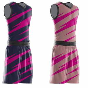 Uniforme de basket-ball d'équipe personnalisé réversible par sublimation en gros uniforme de basket-ball 2025 avec short réversible - Product Image 3