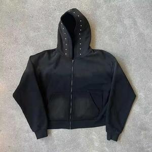 Full <b>Zip</b> Us Thermal Heavyweight Men Zipper Hoodie French Terry Blank <b>Zip</b> <b>up</b> <b>Jacket</b> Casual Oversize Male Hoodies Sweatshirts - Product Image 2