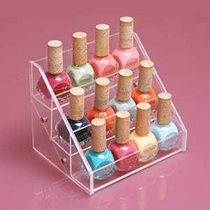 ACM Acrylic <b>Nail</b> <b>Polish</b> Organizer Stand Modern Freestanding Display Rack For Home Desk Storage Makeup Organization - Product Image 2