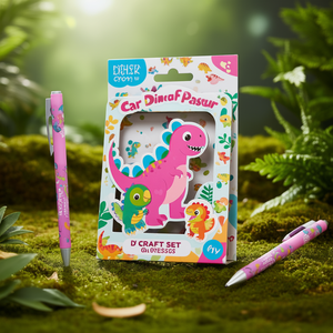 Set de bolígrafos para manualidades con diseños de coches, dinosaurios y loros - Product Image 3
